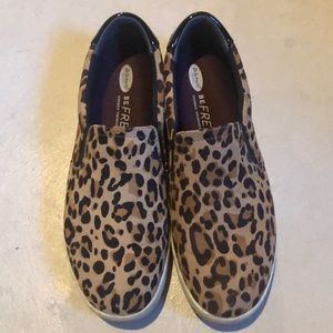 Dr Scholls Be Free Leopard Slip Ons